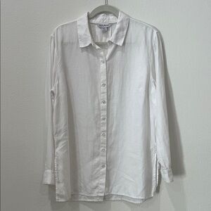 Tommy Bahama Classic White Women’s Long Sleeve Linen Shirt